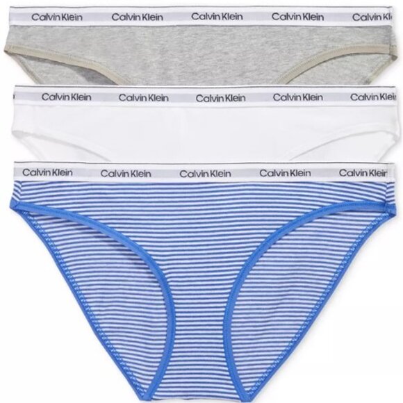 NWT Womens Calvin Klein 3 pack Modern Logo Low Rise Bikini Underwear MSRP $35 - Picture 1 of 3
